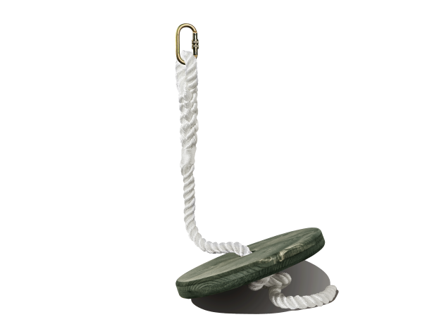 Zip Line Seat - Round Wooden Drifter – BackyardZiplines.com