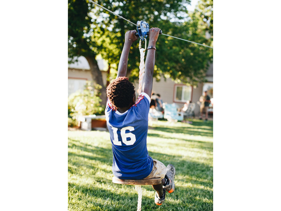 Zip Line Seat - Round Wooden Drifter – BackyardZiplines.com