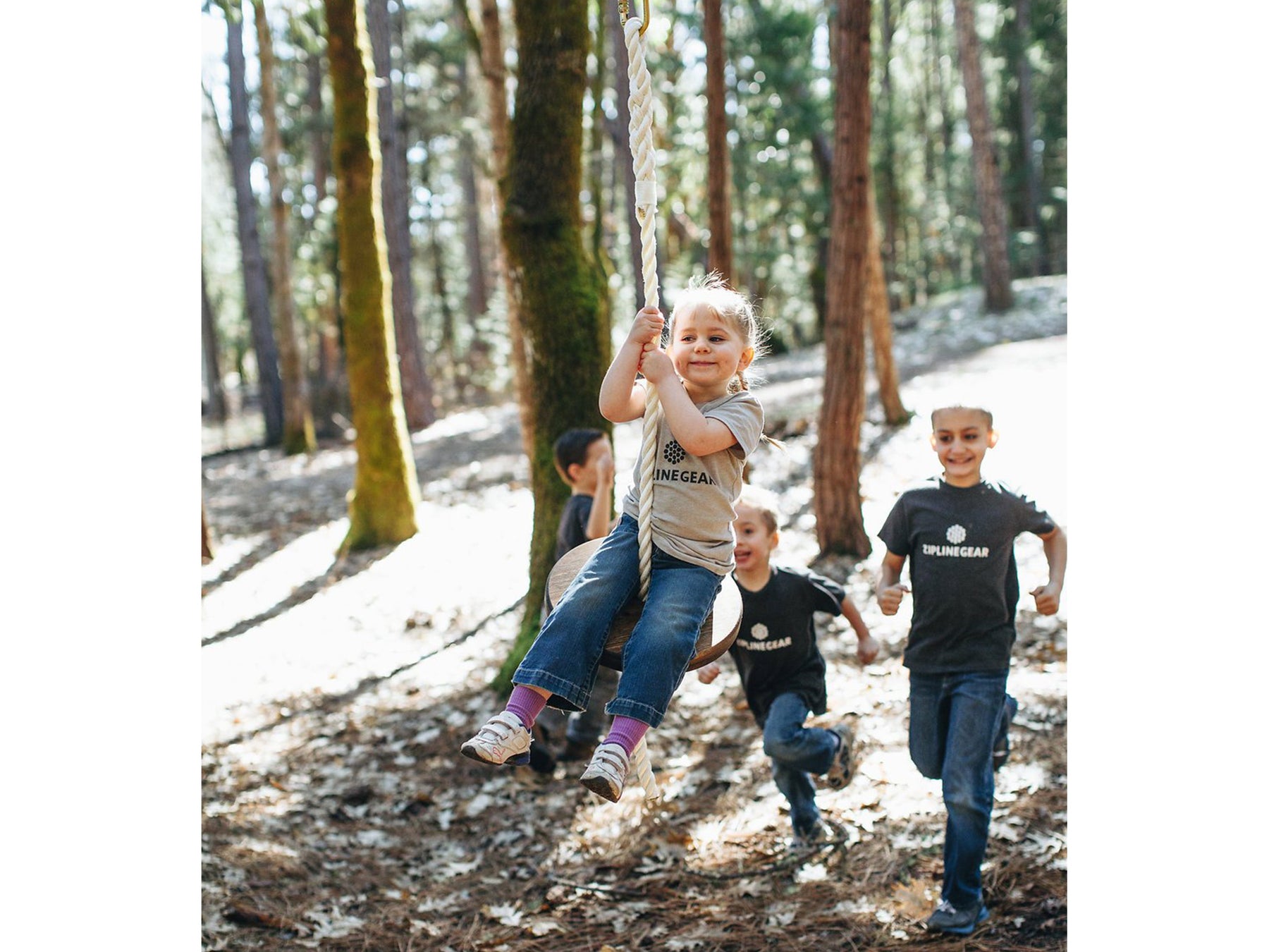 Zip Line Seat - Round Wooden Drifter – BackyardZiplines.com