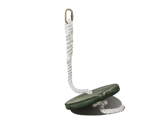 Zip Line Seat - Round Wooden Drifter – BackyardZiplines.com